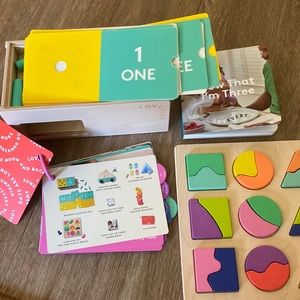 Free spirit set with counting box, puzzle, book, and play guide